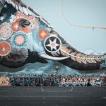 Multi colored elephant