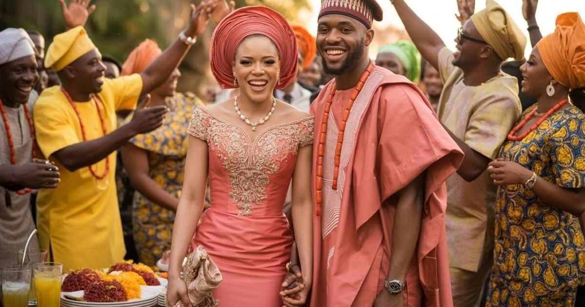 At a Nigerian wedding, where can you be found?